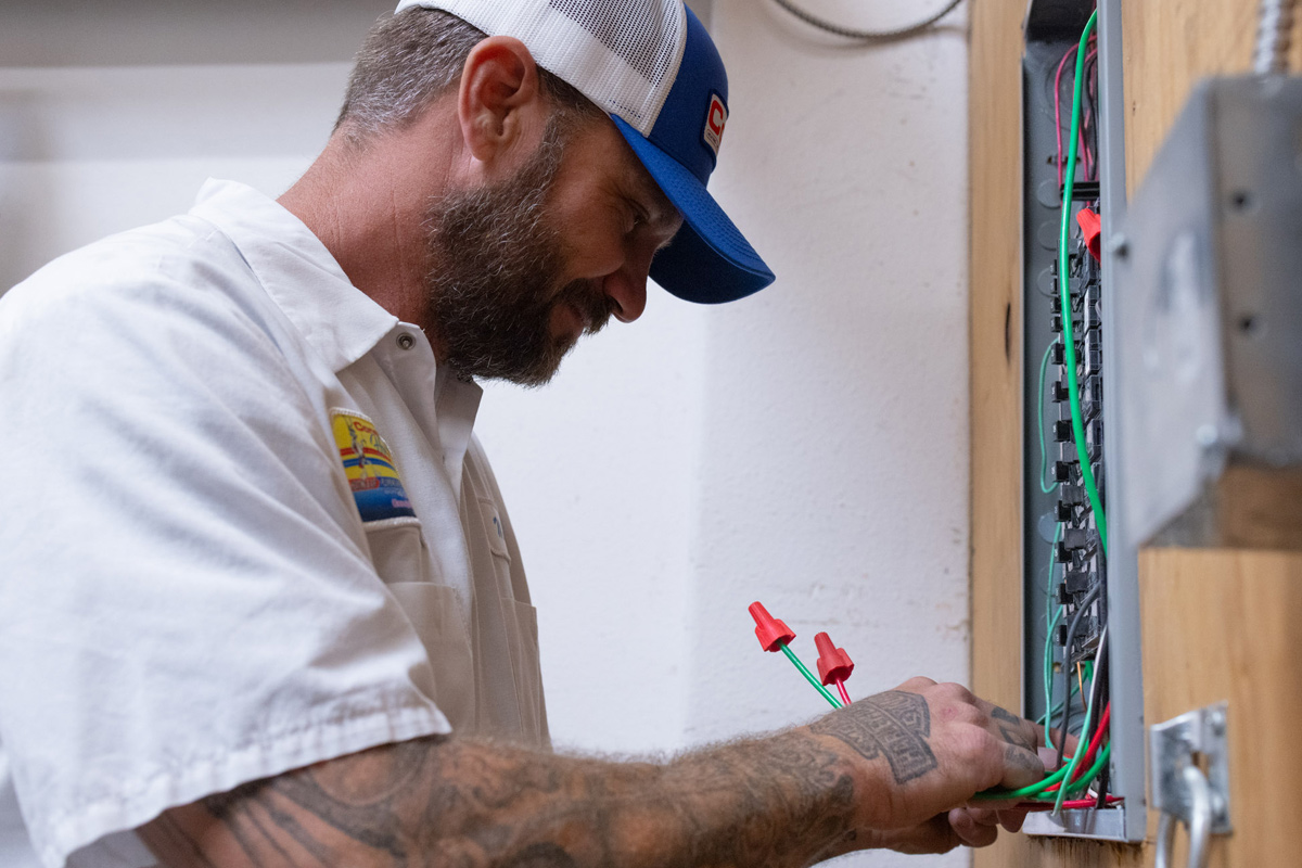 Conejo Plumbing, Heating & Air service trucks and mascot bunny