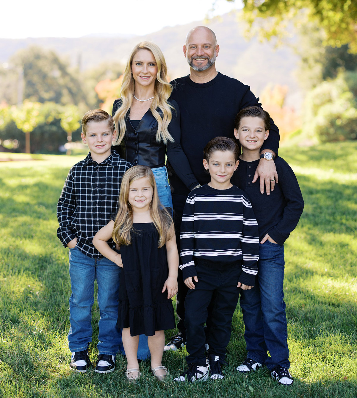 Branden Dickey, CEO of Conejo Services, with his family